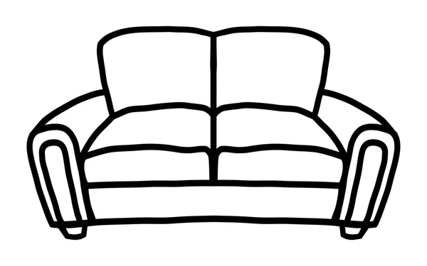 Couch vector icon — Stock Vector