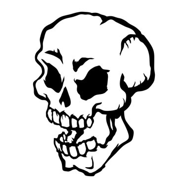 Kafatası vektör simgesi