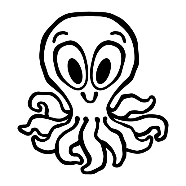 Octopus vector cartoon — Stock Vector