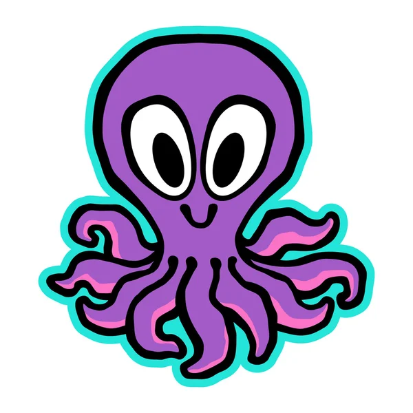 Octopus vector cartoon — Stock Vector