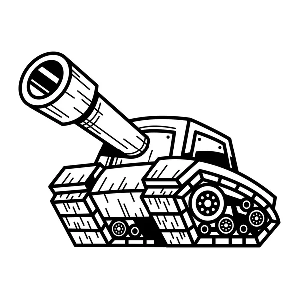 Ejército tanque vector — Vector de stock