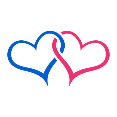 Kalpler bağlantılı vektör çizim