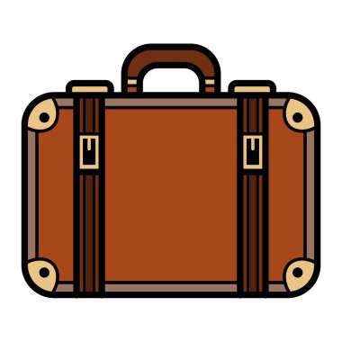 Seyahat bavul vektör simgesi