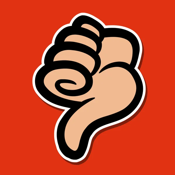 Thumbs Down Vector Icon — Stock Vector