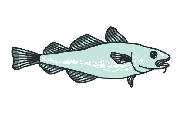 Peces icono vector de dibujos animados — Vector de stock