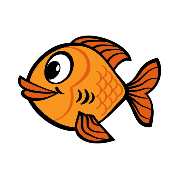 Peces icono vector de dibujos animados — Vector de stock