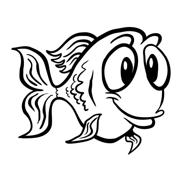 Риба мультфільм Векторна піктограма — стоковий вектор
