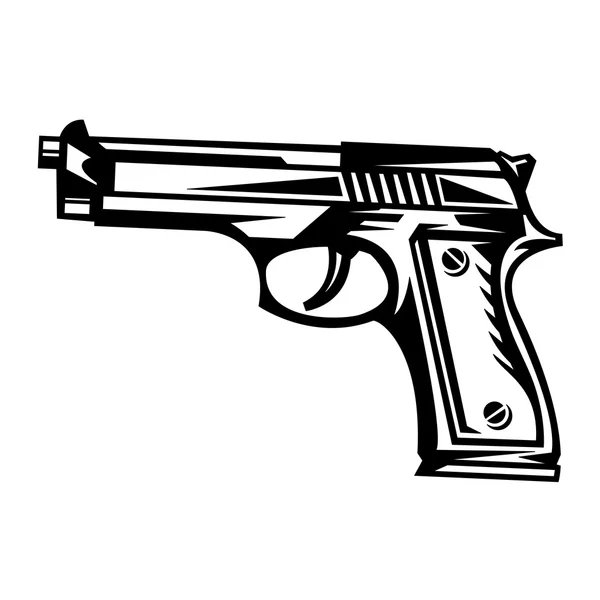 Pistola vector icono — Vector de stock