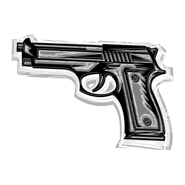 Pistola vector icono — Vector de stock