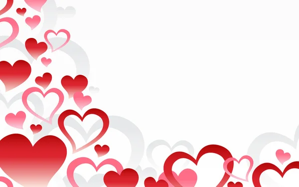 Romantic Love Hearts Background — Stock Vector
