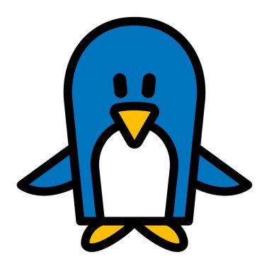 Penguen Çizgi film Vektörü