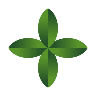 Yeşil doğa yaprak vektör simgesi