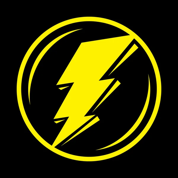 Lightning bolt vector icon — Stock Vector