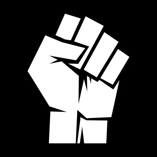 Raised fist vector icon — Stock Vector