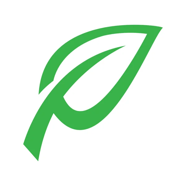 Zielona natura liść wektor ikona — Wektor stockowy
