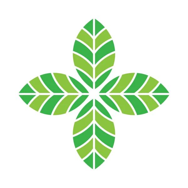 Zeleni listové vektorové ikony — Stockový vektor