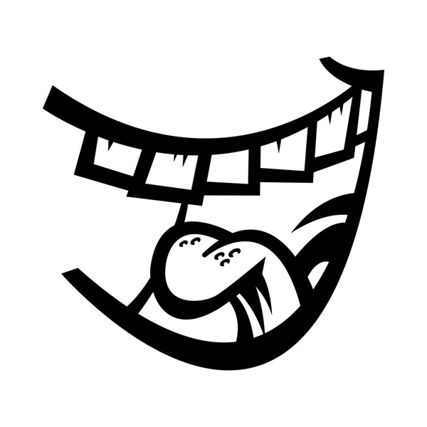 Laughing Mouth Vector Icon — Stockový vektor