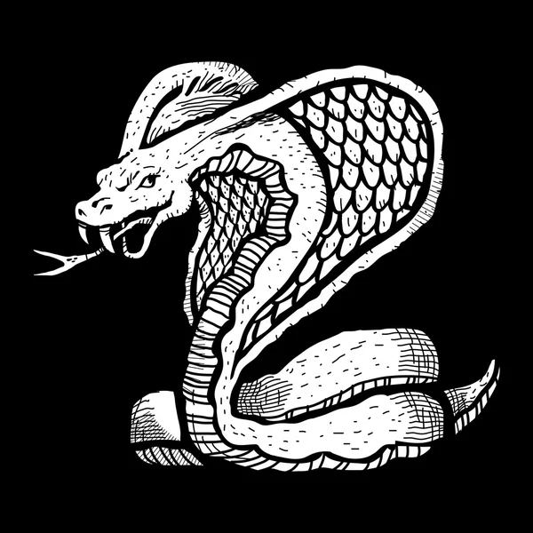 Cobra-Schlangenvektorsymbol — Stockvektor