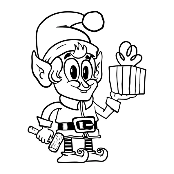 Christmas elf vector cartoon