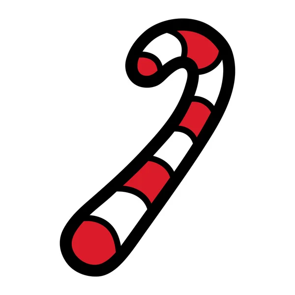 Natal Candy Cane vetor ícone — Vetor de Stock