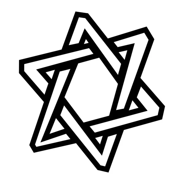 Star of David vector icon — Stock Vector