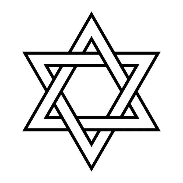 Star of David vector icon — Stock Vector