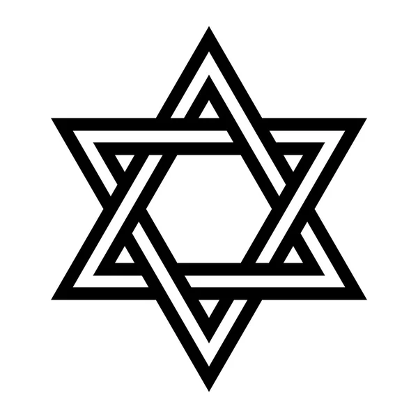 Star of David vector icon — Stock Vector