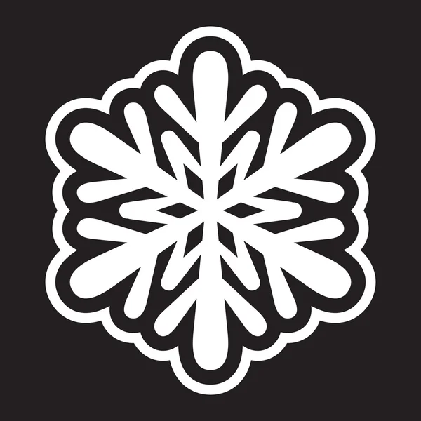 Copo de nieve vector icono — Vector de stock