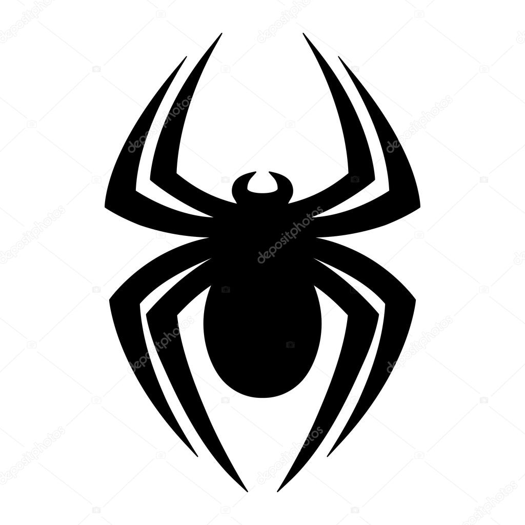Spider crawling insect vector icon