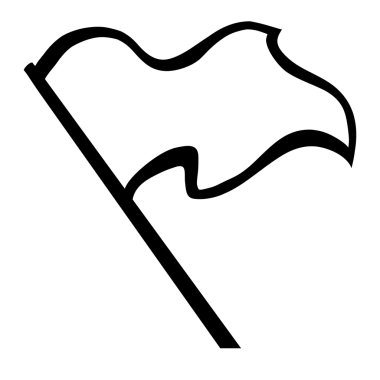 Bayrak sallayarak vektör simgesi