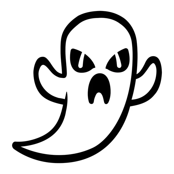 Strašidelný duch kreslené vektorové ikony — Stockový vektor