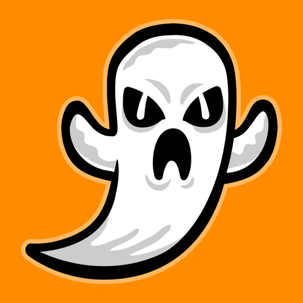 Spooky Ghost Cartoon Vector Icono — Archivo Imágenes Vectoriales