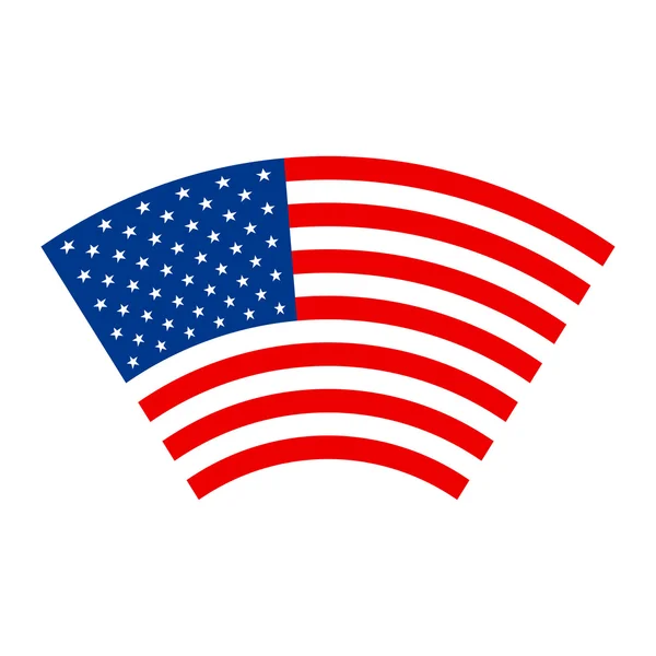 Amerikaanse vlag vector pictogram — Stockvector