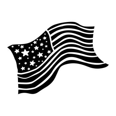 Amerikan bayrak vektör simgesi