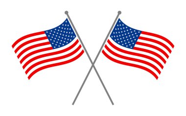 Amerikan bayrak vektör simgesi