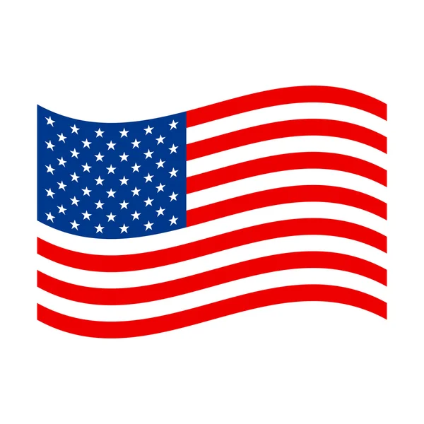 Amerikan bayrak vektör simgesi — Stok Vektör