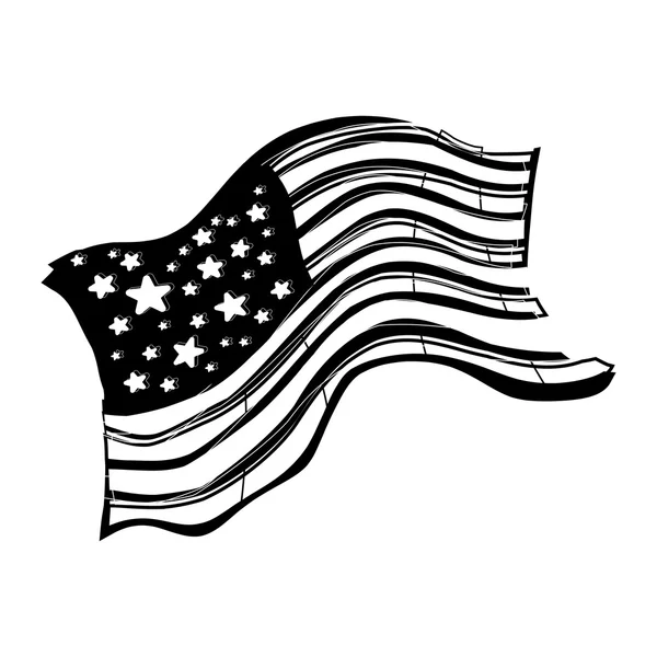 Amerikaanse vlag vector pictogram — Stockvector