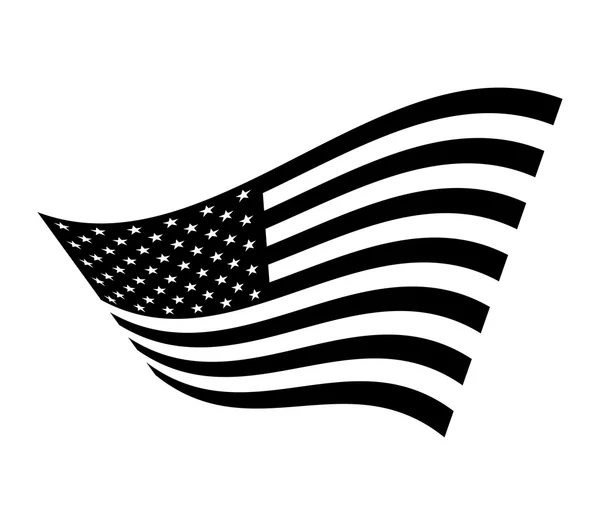 American flag vector icon — Stock Vector