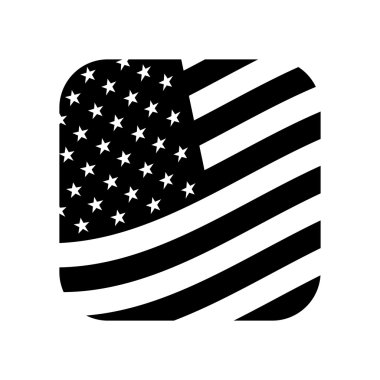 Amerikan bayrak vektör simgesi
