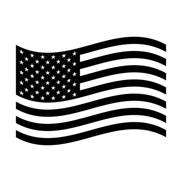 American flag vector icon — Stock Vector