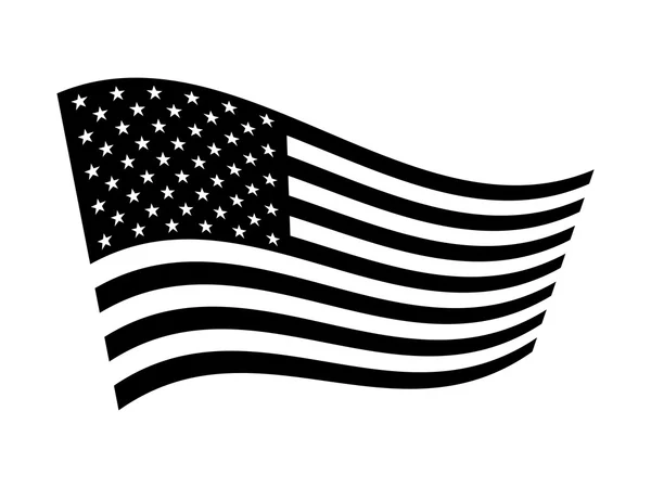 American flag vector icon — Stock Vector