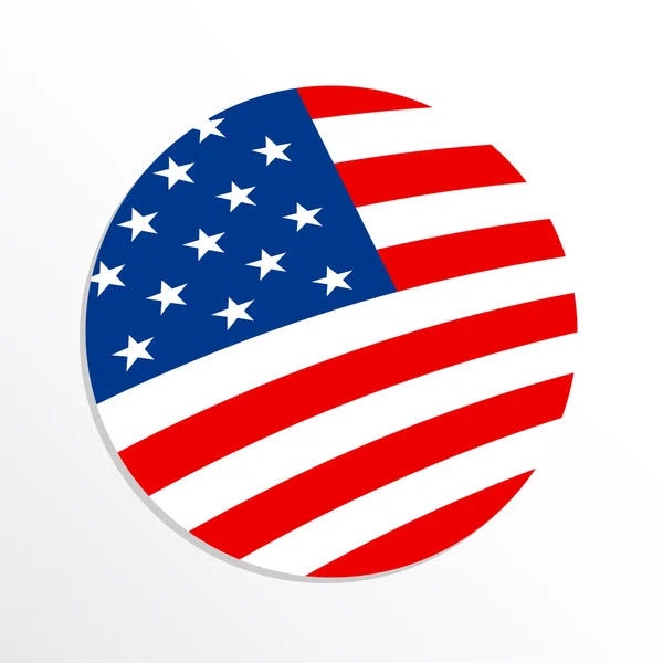 Ikone des amerikanischen Flaggenvektors — Stockvektor