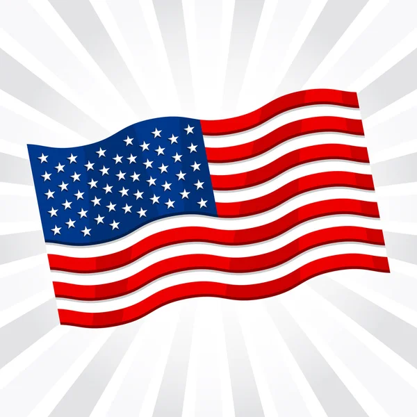 American flag vector icon — Stock Vector