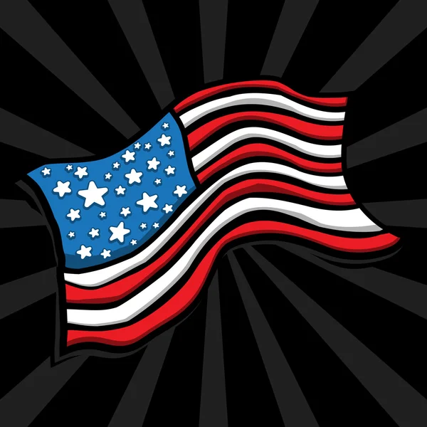 Vector de bandera americana icono — Archivo Imágenes Vectoriales