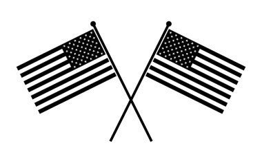 Amerikan bayrak vektör simgesi