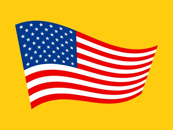 Ikone des amerikanischen Flaggenvektors — Stockvektor