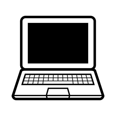 Dizüstü bilgisayar vektör simgesi