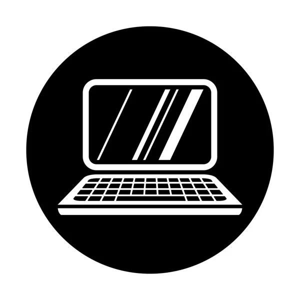 Computador portátil ícone vetor — Vetor de Stock