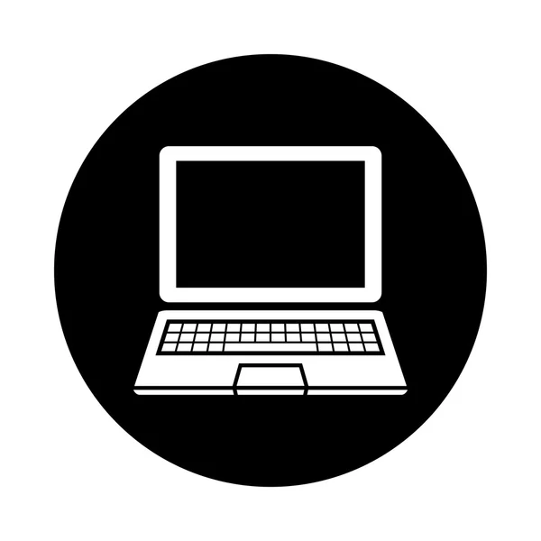 Laptop számítógép vektor ikon — Stock Vector