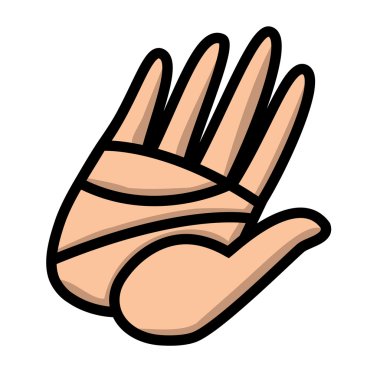 Çizgi film el çak bir beşlik vektör çizim